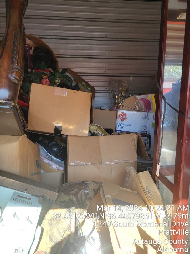 Storage Unit Auction in Prattville, AL at 775072 UHaul Moving